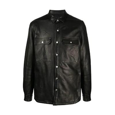 Rick Owens FW23 Black Single-Breasted Long-Sleeve Jacket RU02C7729LNV-09