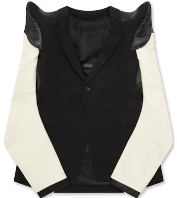 Rick Owens FW23 對比墊肩開衩織布外套 男女款 黑色 11000000364924 Buy Rick Owens FW23 對比墊肩開衩織布外套 男女款 黑色 11000000364924