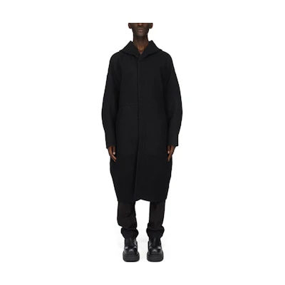 Rick Owens FW23 LUXOR BLACK HOODED LONG SLEEVE LOOSE-FIT JACKET FOR MEN RU02C7984WFN-09