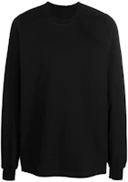Rick Owens FW23 Plain Black Crewneck Long Sleeve Sweatshirt RU02C7277BA09 Rick Owens FW23 Plain Black Crewneck Long Sleeve Sweatshirt RU02C7277BA09