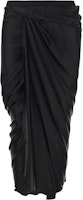 RICK OWENS FW23 Solid Color Pleated Midi Casual Skirt Black. RP02C1339O-09 RICK OWENS FW23 Solid Color Pleated Midi Casual Skirt Black. RP02C1339O-09