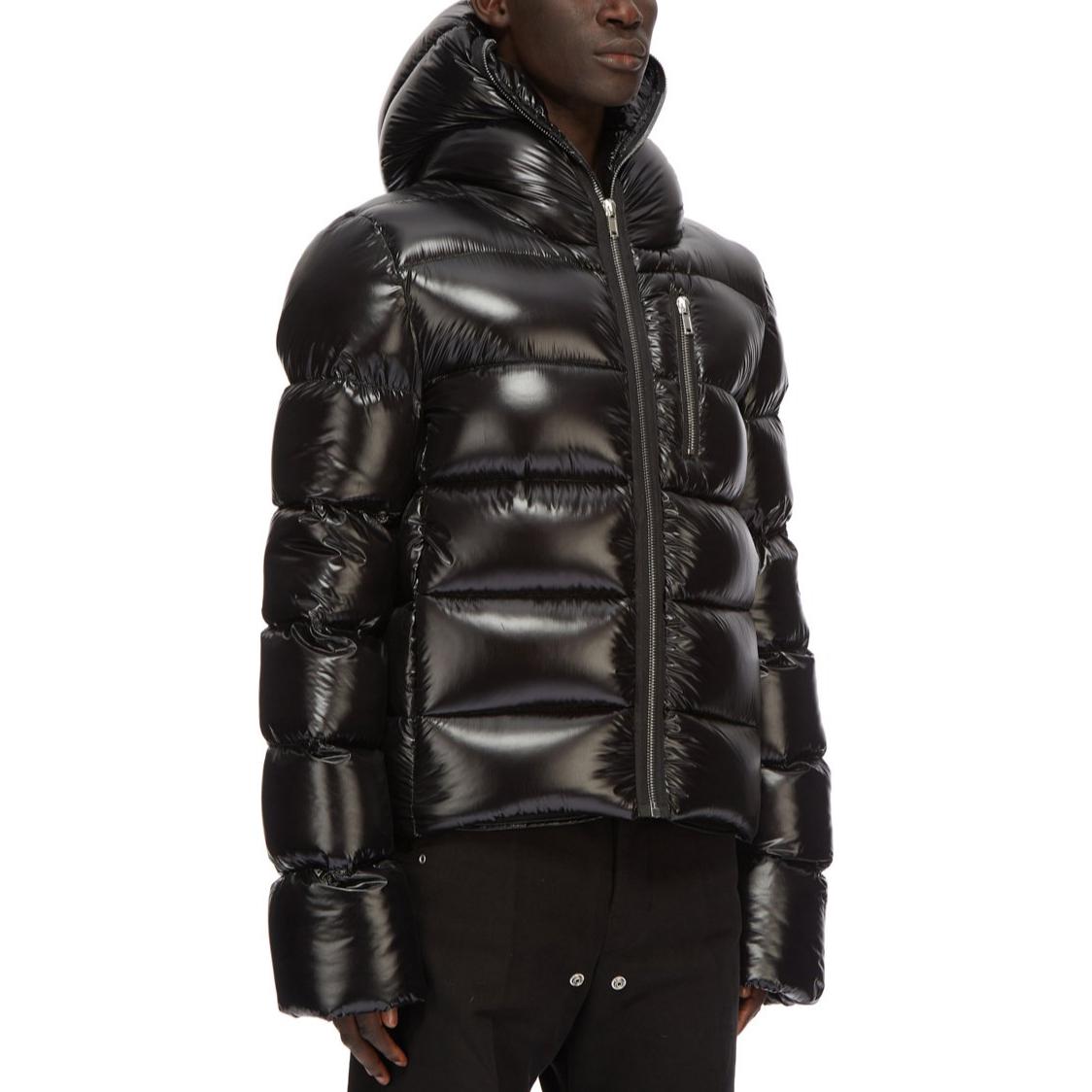 Purchase RICK OWENS FW24 黑色拉链帽拼接羽绒服夹克. RU02D6722NLD4-09