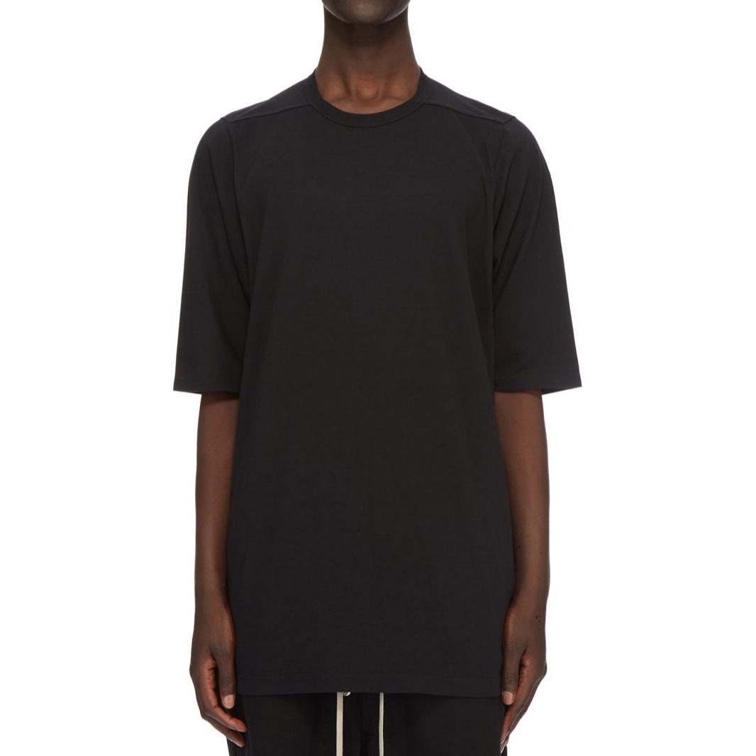 Order Rick Owens FW24 Kaos Oblong Longgar Crewneck Hitam. RU02D6274JA-09