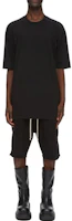 Shop Rick Owens FW24 寬鬆版型黑色圓領T恤 RU02D6274JA-09