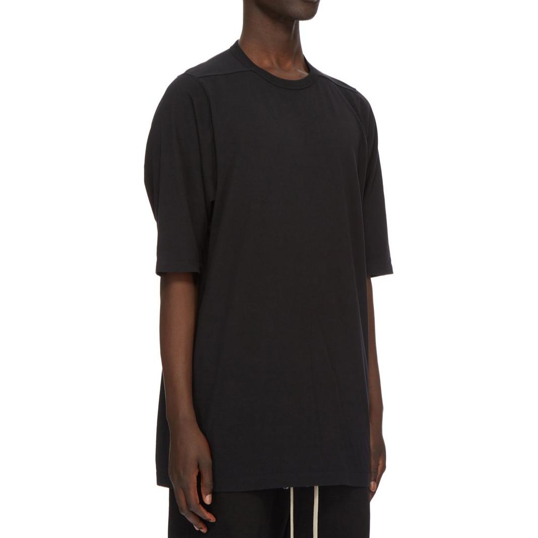 Purchase Rick Owens FW24 Kaos Oblong Longgar Crewneck Hitam. RU02D6274JA-09