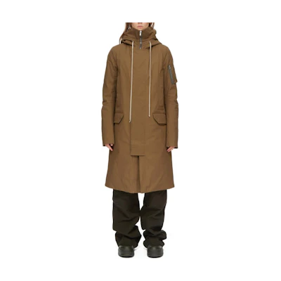 Rick Owens FW24 Taupe Cotton Hoodie Jacket with Zipper. RU02D6980TE-35