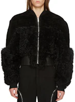Rick Owens FW24 Black Ribbed Zip-Up Bomber Jacket RU02D6792LSHMTR-909 Rick Owens FW24 Black Ribbed Zip-Up Bomber Jacket RU02D6792LSHMTR-909