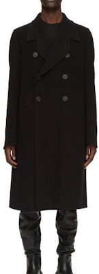Rick Owens 男士秋冬双排扣黑色大衣 RU02D6982WSF-09 Order Rick Owens 男士秋冬双排扣黑色大衣 RU02D6982WSF-09