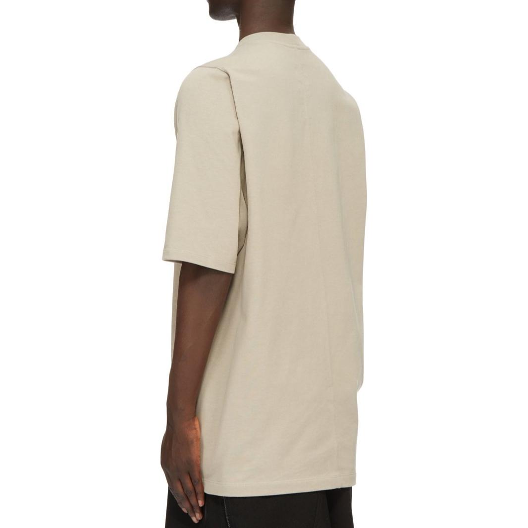 Lookbook RICK OWENS FW24 Heavyweight Ribbed Crewneck T-Shirt Pearl White (). RU02D6249BA-08