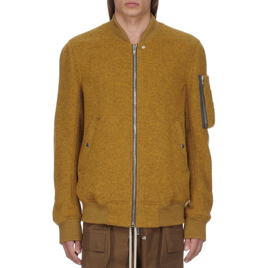 Rick Owens FW24 Honey Ribbed Zip Jacket with Split Pockets Outerwear RU02D6789WLD-62