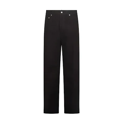 Rick Owens FW24 Low-Waist Loose Fit Studded Black Denim Jeans for Men. RU02D6333TB-09