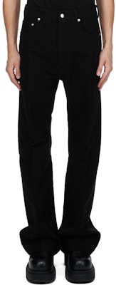 Rick Owens 男士低腰寬鬆黑色鉚釘牛仔褲 FW24 RU02D6333TB-09 Order Rick Owens 男士低腰寬鬆黑色鉚釘牛仔褲 FW24 RU02D6333TB-09