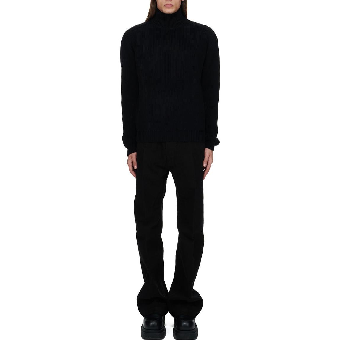 Shop Rick Owens 男士低腰寬鬆黑色鉚釘牛仔褲 FW24 RU02D6333TB-09