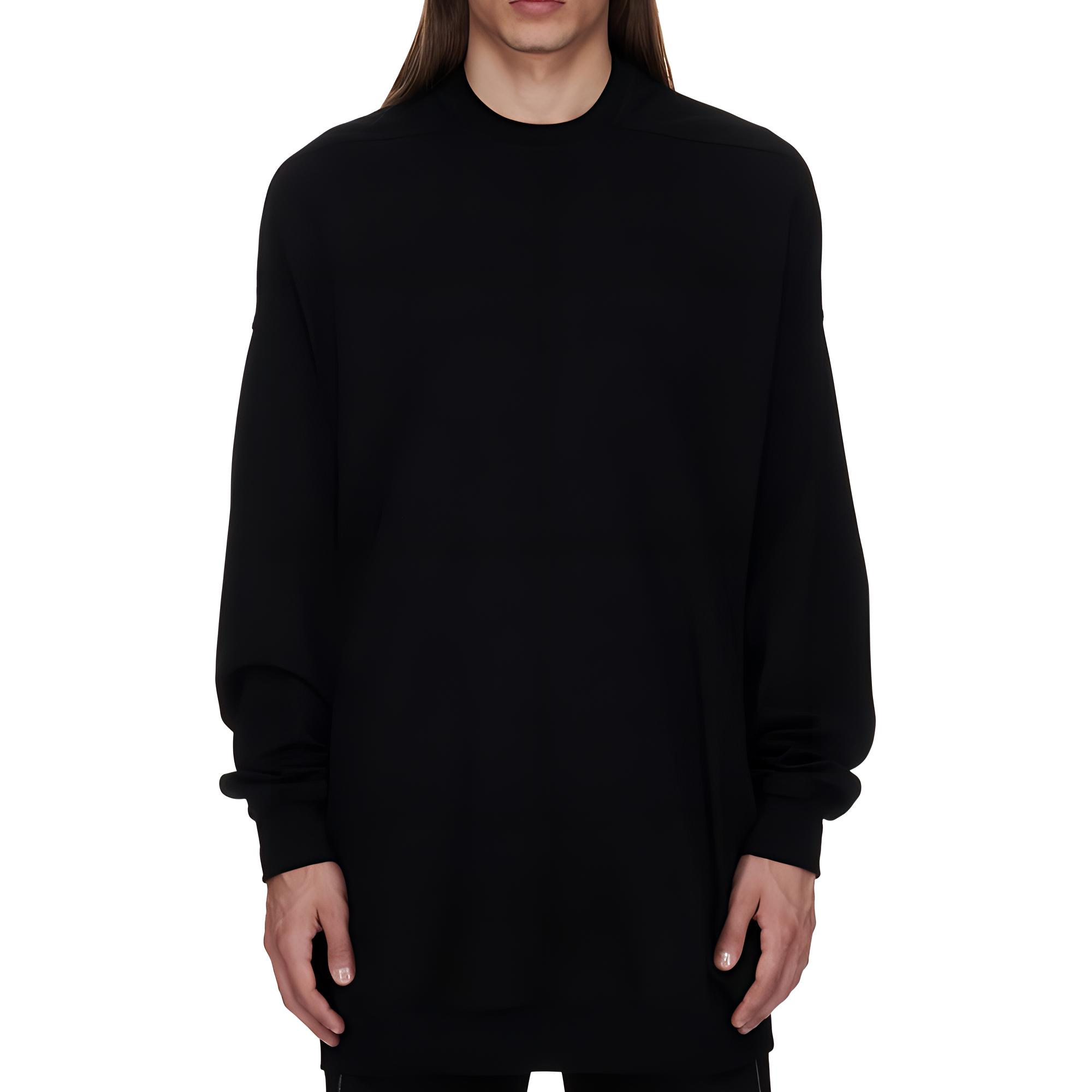 Rick Owens FW24 Oversized Crewneck Sweatshirt Black RU02D6278BA-09