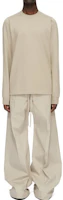 Shop Rick Owens FW24 珍珠鬆緊腰眼孔細節休閒長褲 男款 RU02D6366TE-08