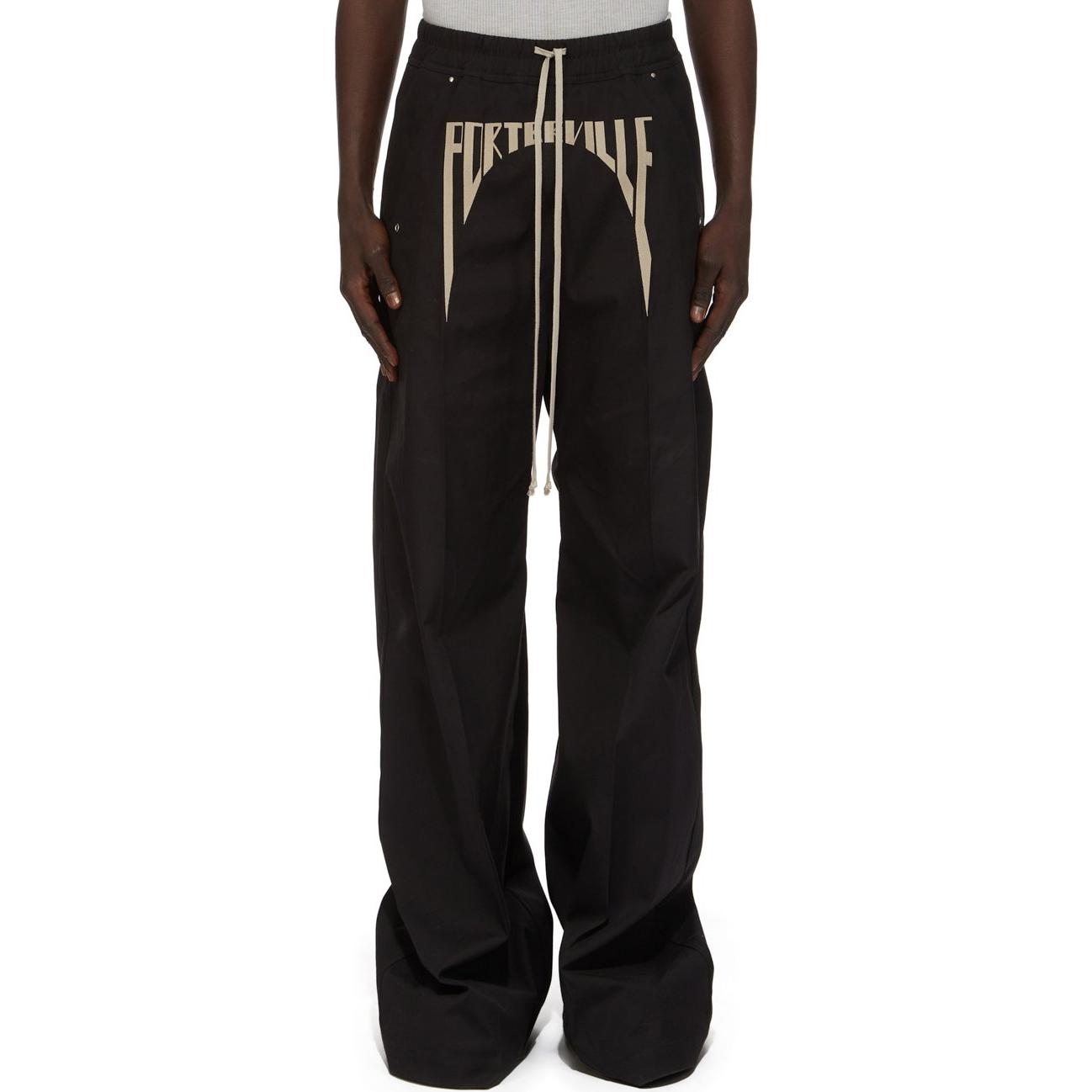 Rick Owens FW24 Pleated Wide-Leg Trousers Men’s Black RR02D6309TEEM7-0908