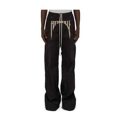 Rick Owens FW24 Pleated Wide-Leg Trousers Men’s Black RR02D6309TEEM7-0908