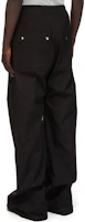 Lookbook Rick Owens FW24 男士黑色褶皺寬腿長褲 RR02D6309TEEM7-0908