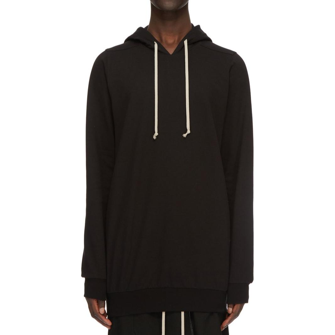 Rick Owens FW24 Solid Color Hoodie Black RU02D6284BA-09