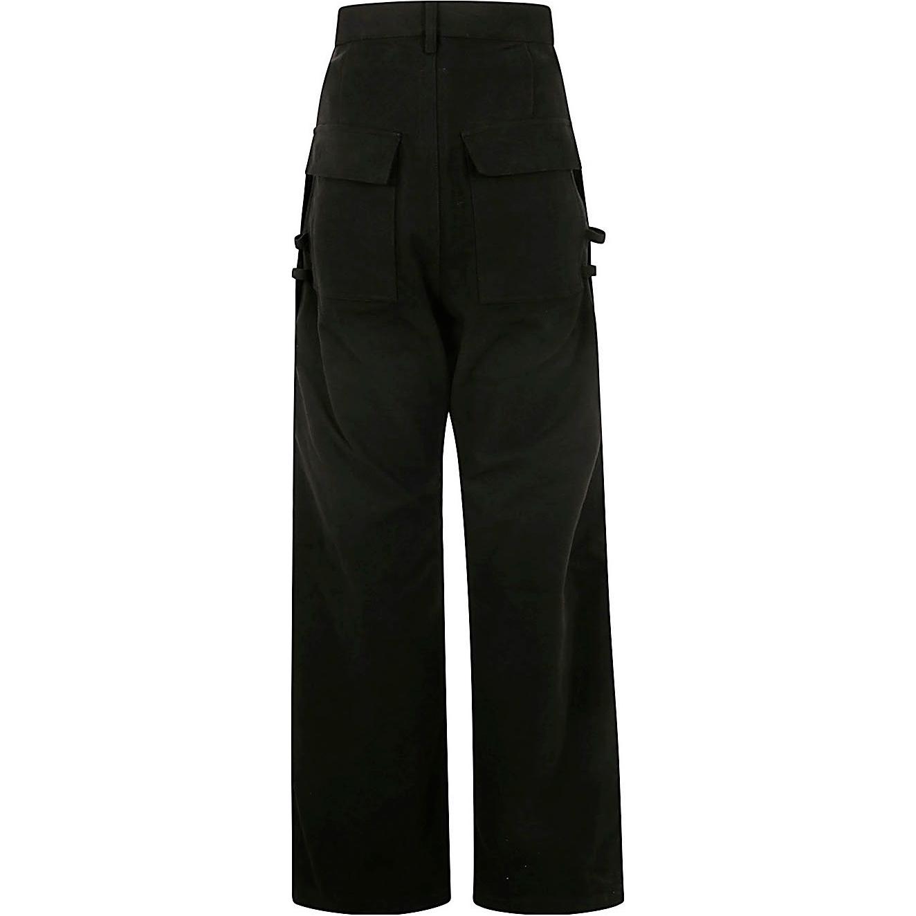 Lookbook RICK OWENS FW24 Stefan Cargo Twill Jeans Lelaki Hitam Seluar Kasual. Ru02D6346WD-09