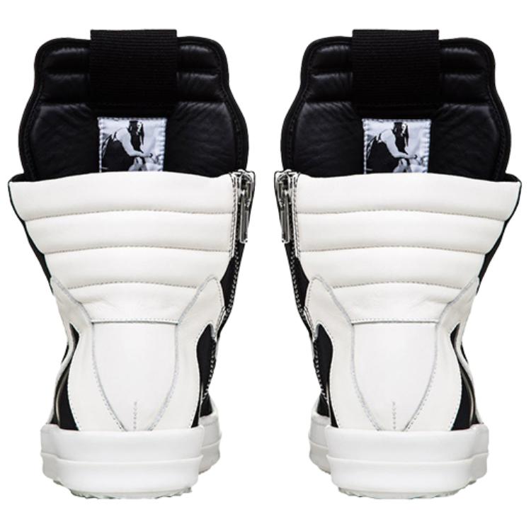 Shop 瑞克·歐文斯 2020秋冬 Performa Geobasket 皮革 高筒時尚運動鞋 黑白拼接 2020款