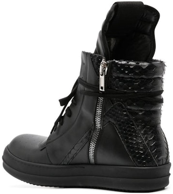 Rick Owens Geobasket 'Black Calfskin High-Top' RU01C4894LPOLPY-999 Shop Rick Owens Geobasket 'Black Calfskin High-Top' RU01C4894LPOLPY-999