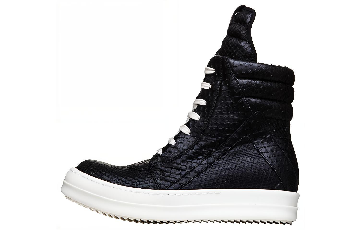Buy Rick Owens Geobasket “黑色蟒蛇” RF00M5894-LPNM-991