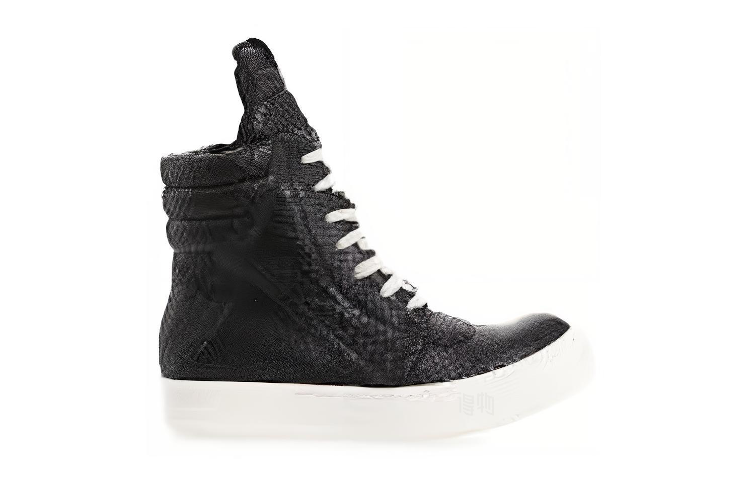 Order Rick Owens Geobasket 'Black Python' Hitam Ular RF00M5894-LPNM-991
