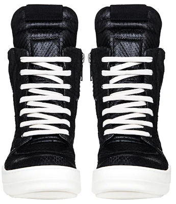 Rick Owens Geobasket 'Black Python' Hitam Ular RF00M5894-LPNM-991 Lookbook Rick Owens Geobasket 'Black Python' Hitam Ular RF00M5894-LPNM-991