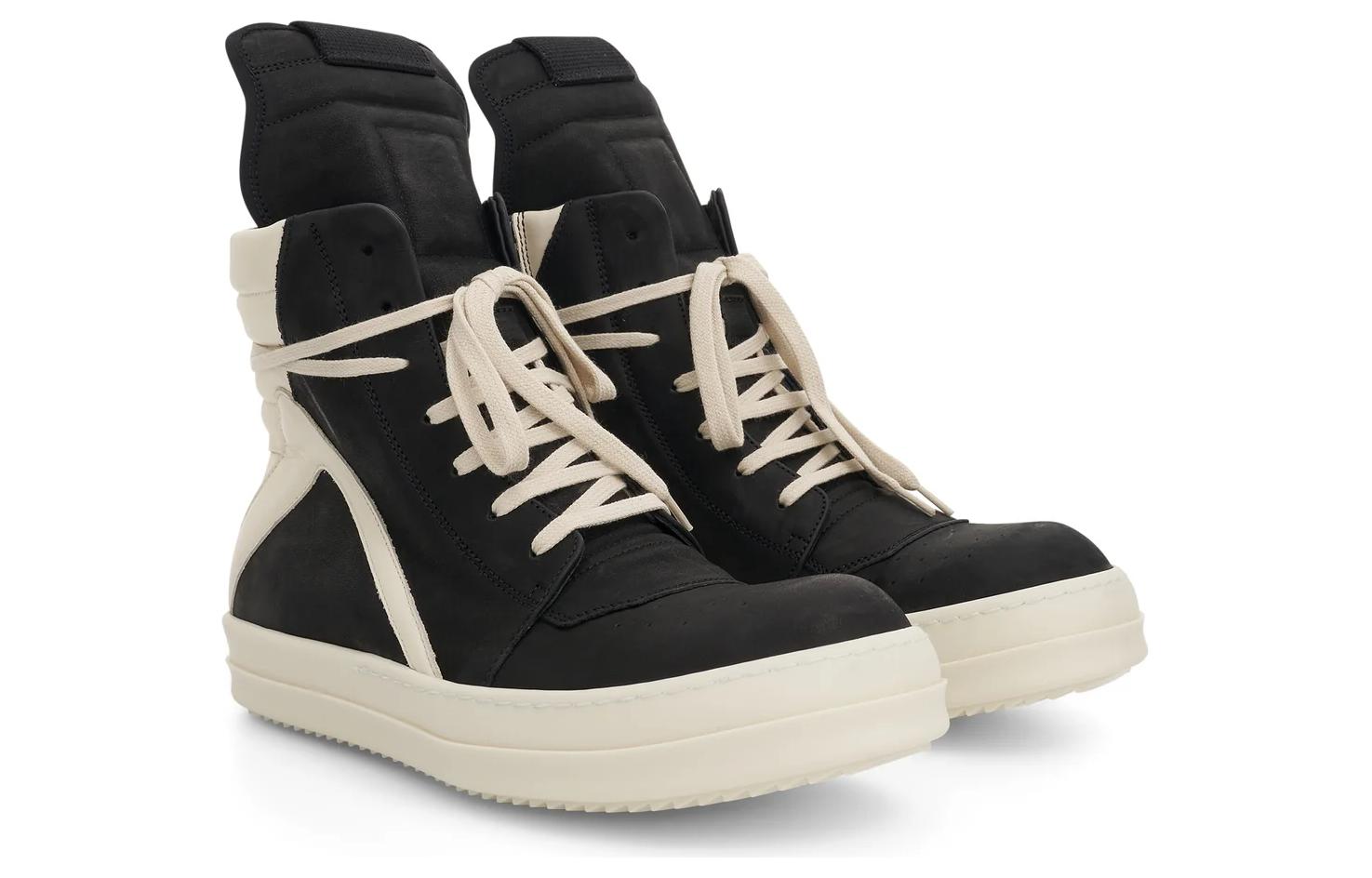 Rick Owens Geobasket 'Black White' 圖 5