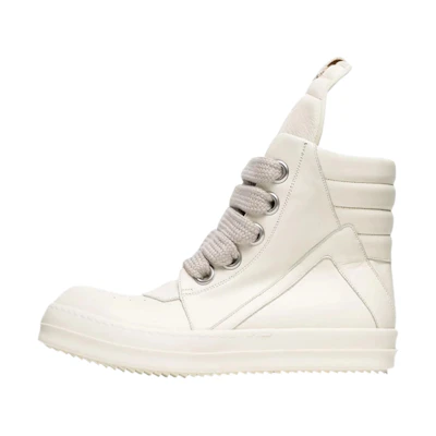 Rick Owens Geobasket 'Full-Grain Calfskin White'