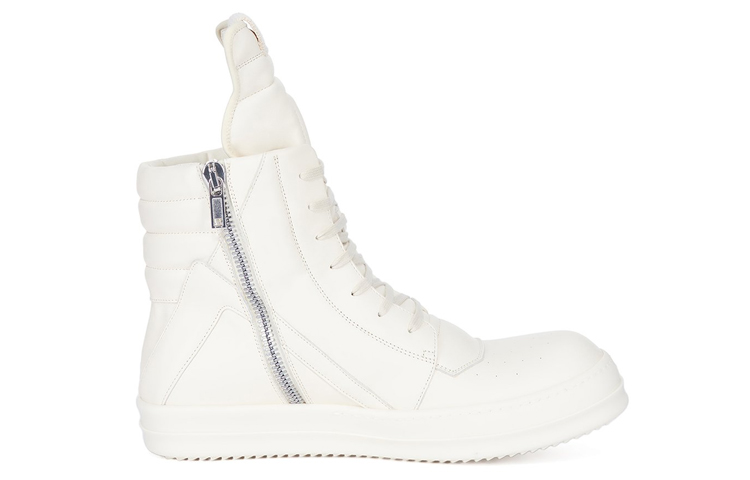 Order RICK OWENS/RO Geobasket 牛皮 高筒 時尚板鞋 白色