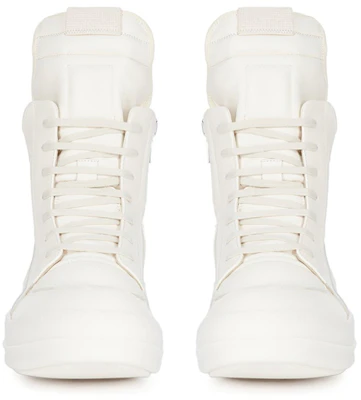RICK OWENS/RO Geobasket 牛皮 高筒 時尚板鞋 白色 Shop RICK OWENS/RO Geobasket 牛皮 高筒 時尚板鞋 白色