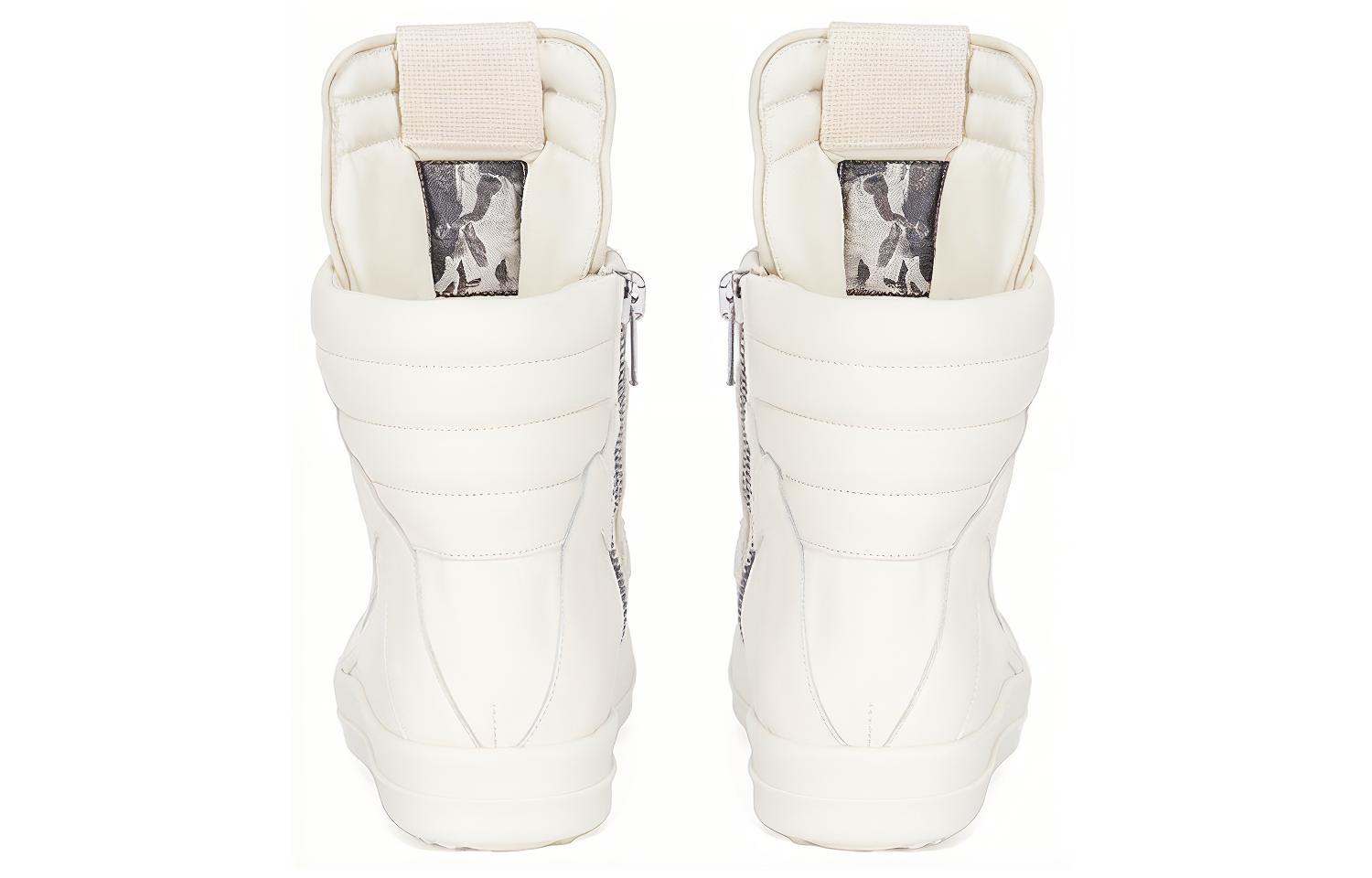 Purchase RICK OWENS/RO Geobasket 牛皮 高筒 時尚板鞋 白色