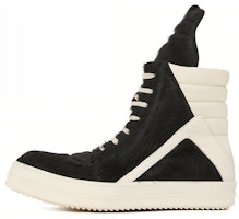 Rick Owens GeoBasket Cow Fur Black Milk RR02B2894LHL-911 Rick Owens GeoBasket Cow Fur Black Milk RR02B2894LHL-911