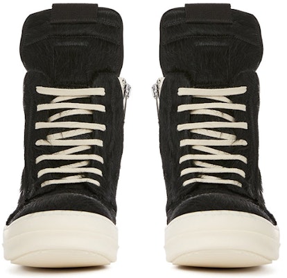 Rick Owens GeoBasket Cow Fur Black Milk RR02B2894LHL-911 Lookbook Rick Owens GeoBasket Cow Fur Black Milk RR02B2894LHL-911
