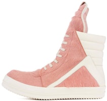 Rick Owens GeoBasket Cow Fur Dusty Pink Milk RR02B2894LHL-8311 Rick Owens GeoBasket Cow Fur Dusty Pink Milk RR02B2894LHL-8311