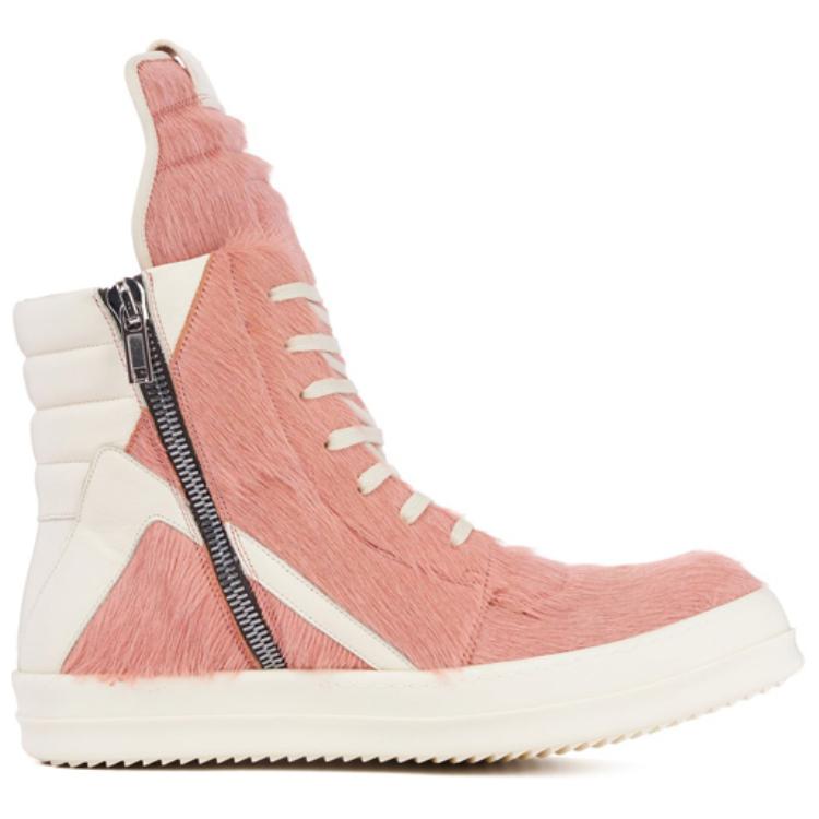 Order 瑞克歐文斯/RO 小牛皮 時尚板鞋 男款 白粉色