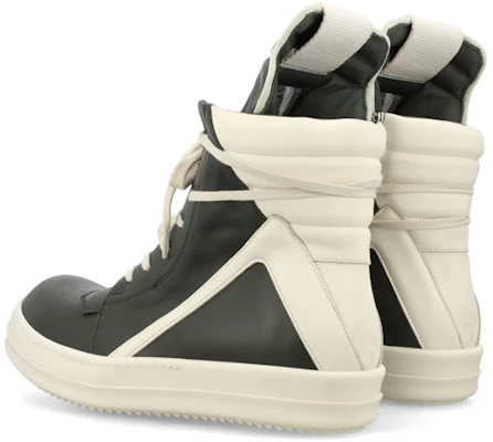 RICK OWENS/RO Geobasket 小牛皮 高筒 時尚繫帶 高筒 板鞋 男款 黑白色 Shop RICK OWENS/RO Geobasket 小牛皮 高筒 時尚繫帶 高筒 板鞋 男款 黑白色