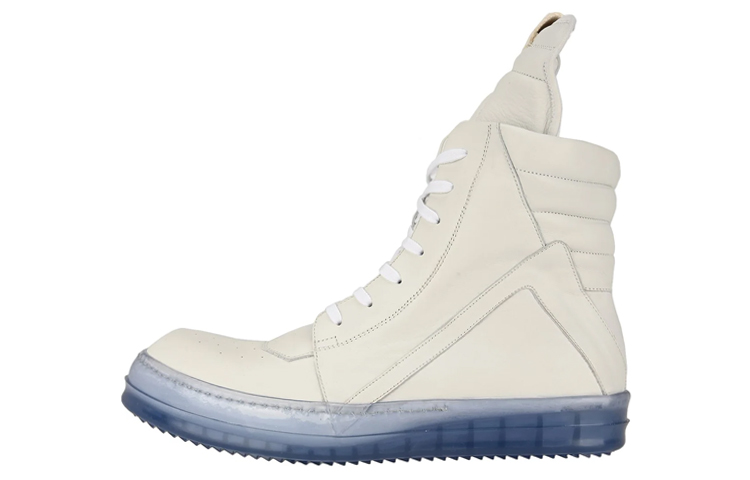 Buy Rick Owens Geobasket High ''Kreideweiß Blau Transparent'' RU20F3894-LPO-101160
