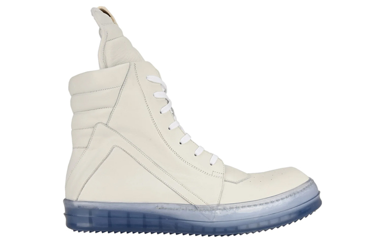 Order Rick Owens Geobasket High ''Kreideweiß Blau Transparent'' RU20F3894-LPO-101160