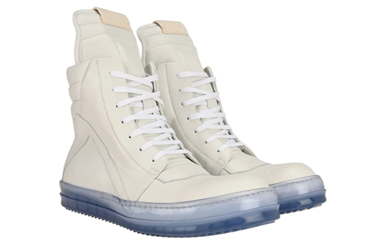Lookbook Rick Owens Geobasket High ''Kreideweiß Blau Transparent'' RU20F3894-LPO-101160