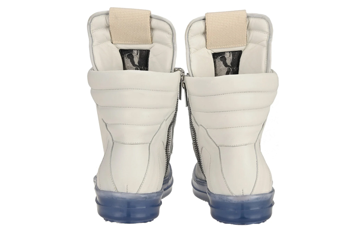 Shop Rick Owens Geobasket High ''Kreideweiß Blau Transparent'' RU20F3894-LPO-101160