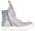Lookbook Rick Owens Geobasket Tinggi 'Pearl Reflective' RR02B2894-LPORX-8581