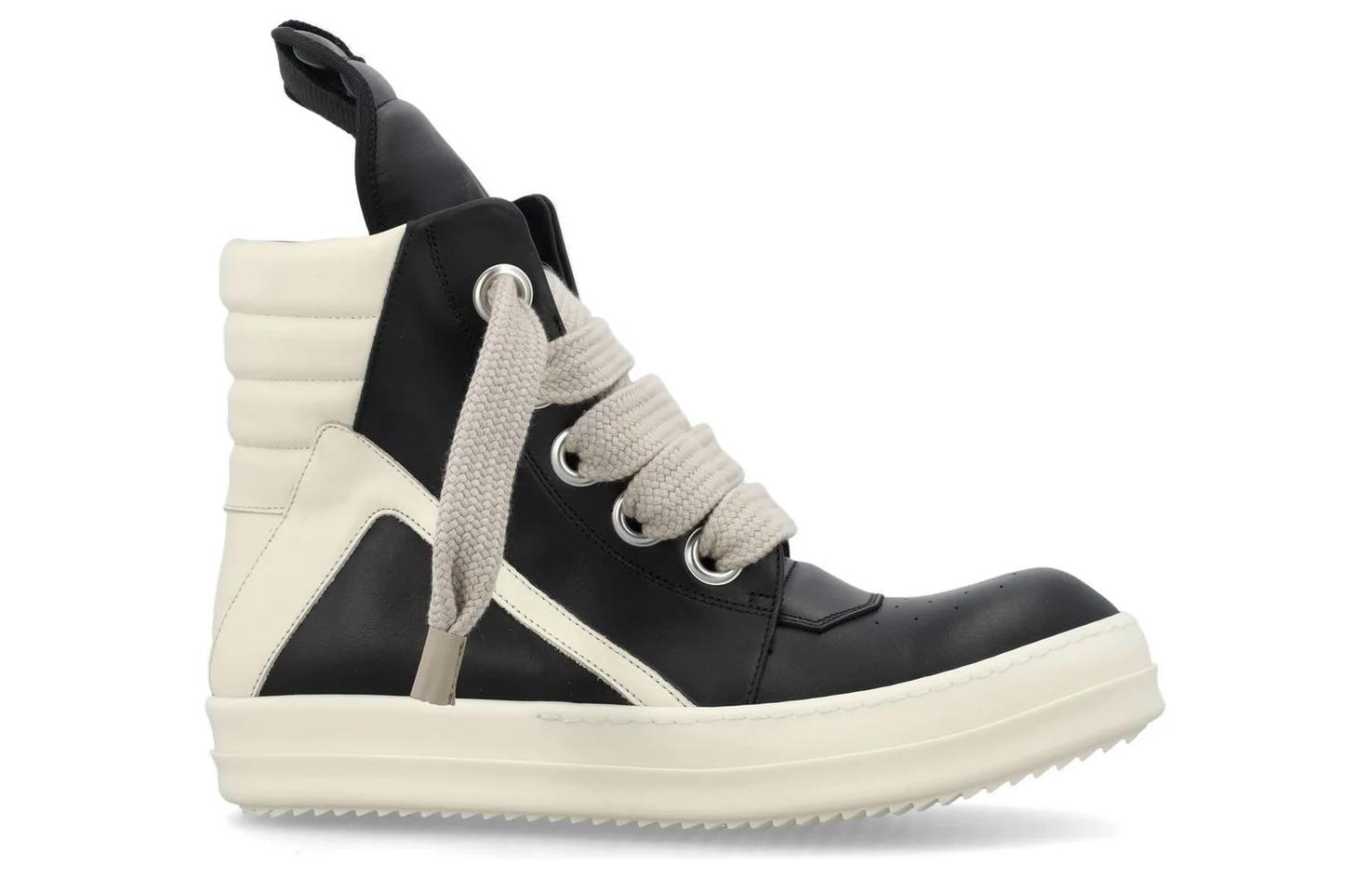 Order Rick Owens GeoBasket Oversized Eyelet Milk ''Zwart'' Sneakers RU01B1894LPOW1-9111