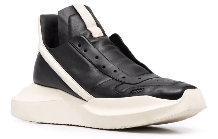 Order Rick Owens Geth Runner High ''Zwart Wit'' RU02B2814LPO-911