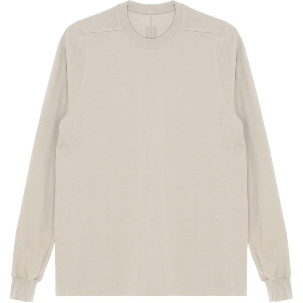 Rick Owens Gray Pullover Crewneck Sweatshirt with Ribbed Cuffs RU01D3277BA-08