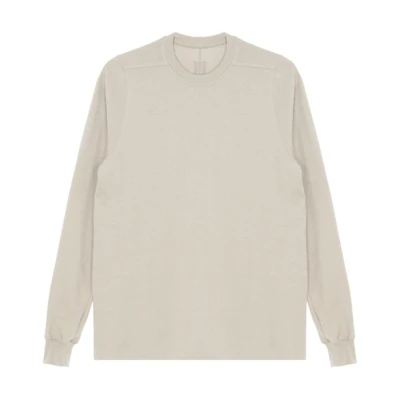 Rick Owens Gray Pullover Crewneck Sweatshirt with Ribbed Cuffs RU01D3277BA-08