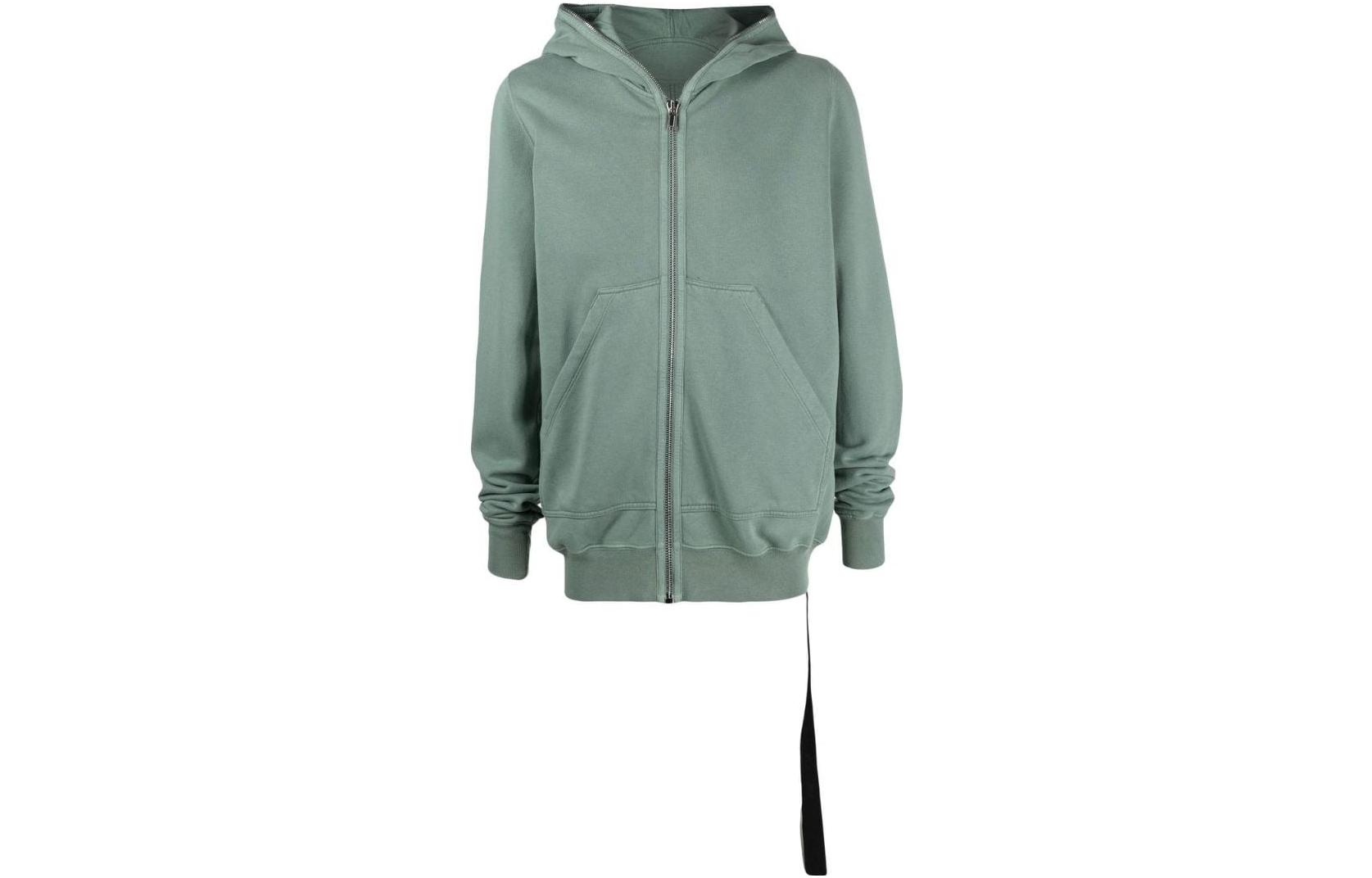 Rick Owens Green Zip-Up Hoodie Jacket DU02B4280F-56