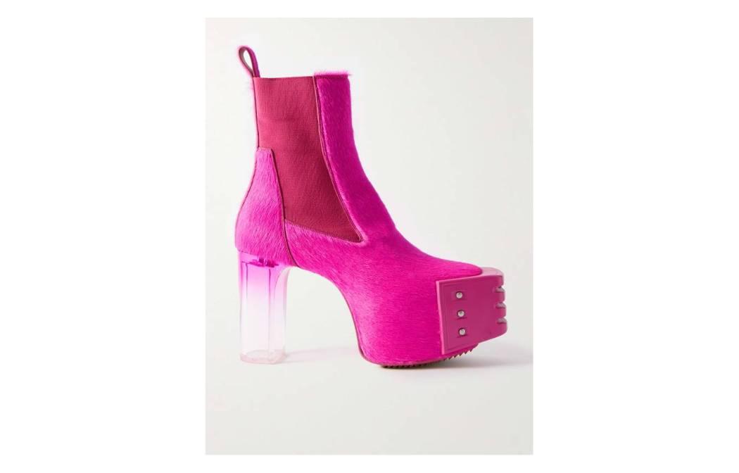 Rick Owens Gucci Platform Chelsea Boots 'Grilled Pony-Hair' 1647597294520242